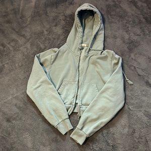 john galt/Brandy melville Cropped sweatshirt sage color